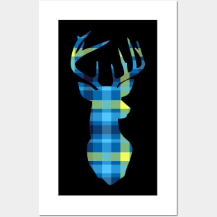 Deer Plaid Posters and Art